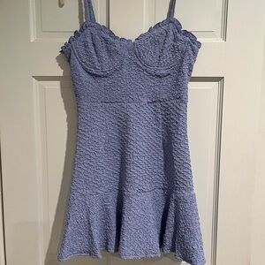 Lush Lavender Textured Mini Dress